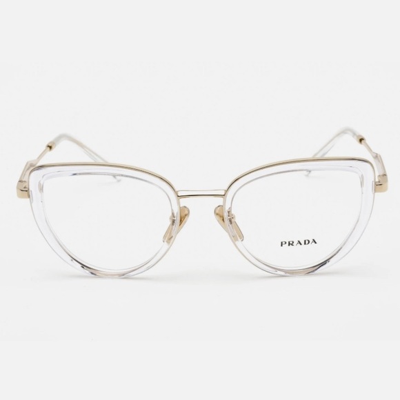 *NWT* Prada Gold/Clear Eyelass Frames - Picture 3 of 11